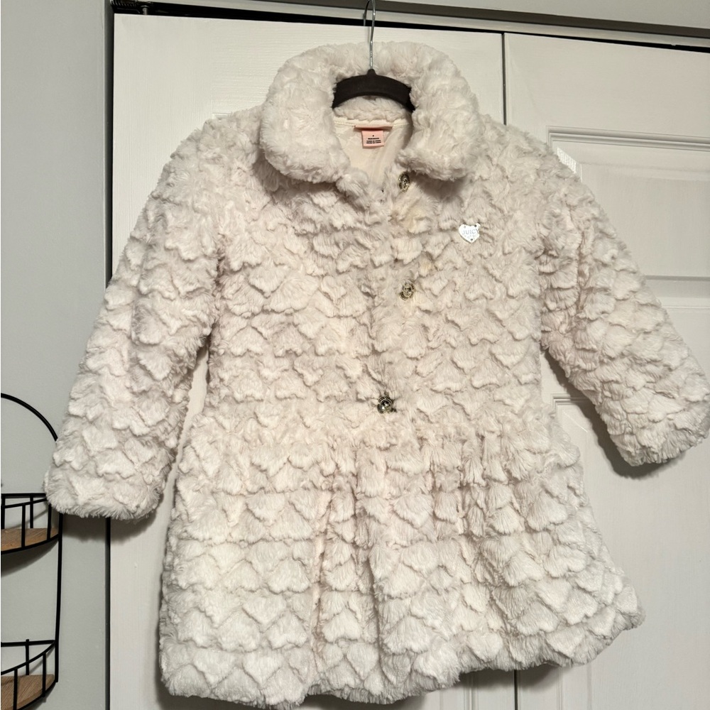 Juicy Couture Fluffy Cream Kids Coat